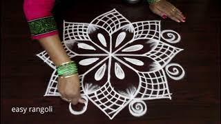 easy Navarathri kolam  simple Vijayadasami muggulu  new Dussehra rangoli 2018