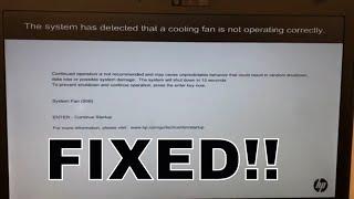 FIXED - The system has detected that a cooling fan is not operating correctly  System Fan 90B