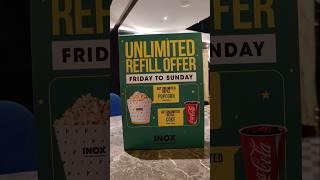 Unlimited Popcorn and Pepsi #shortvideo #viralshorts #trending #inox #unlimited #food #popcorn