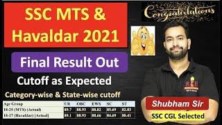 SSC MTS & Havaldar 2021 Final Result Out State-wise & Category-wise cutoff Cutoff as expected 