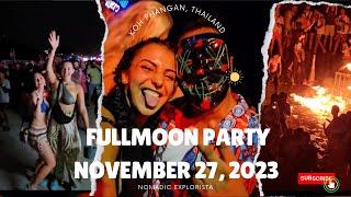 Full Moon Party in Koh Phangan November 2023  Unforgettable Night  Crazy Crowd Dancing All Night