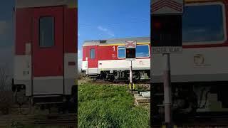 Železničné priecestie Štúrovo tr.sk. - 17.4.2022  Slovak railroad crossing M96 CLC #shorts #2