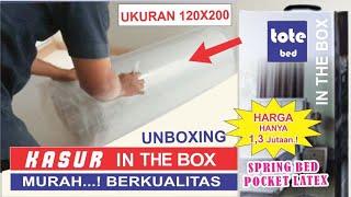 Unboxing kasur in the box murah  ukuran 120x200  tote bed