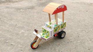 How to make Tuk Tuk Rickshaw at home - Diy Matchbox auto rickshaw