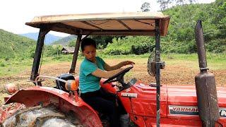 Driving plow fallow land to grow corn and farm renovation