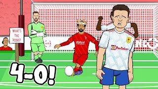 4-0 Liverpool vs Man Utd The Cartoon Salah Diaz Mane Goals Highlights 2022