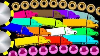 Color Long Truck Race - Cars Vs Marble Bridge