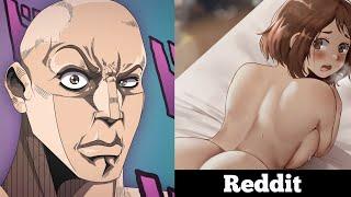 My Hero Academia Female Edition  Anime vs Reddit the rock reaction meme
