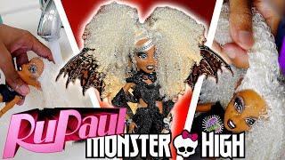 AMAZING HAIR TEXTURE  RuPaul x Monster High Dragon Queen Doll Review+Hair Restyle