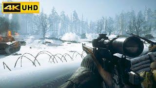 Battle Of The Bulge  Realistic Ultra High Graphics Gameplay 4K 60FPS UHD Call of Duty WWII