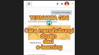 Gini Lohh Cara mengirim pesan ke dosen Lewat e-learning