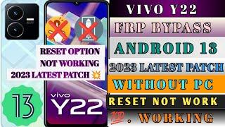 Vivo Y22 Frp Bypass  Android 13 Update  All Vivo Mobile Frp Bypass  Without Pc  100% Working