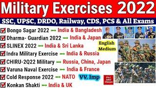 Military Exercise Current Affairs 2022  Important Military Exercise  Defence Current Affairs