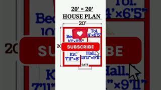 20 x 20 house plan  20 x 20 house design 2 bhk plan #trending #shortvideo #shorts #music #home
