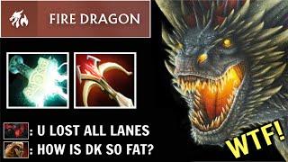 FIRE DRAGON DK First Item Mjollnir Crazy Fast Farm vs LS Late 100% Cleave Cant Kill Him Dota 2