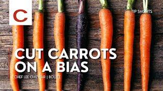 Cut Carrots on a Bias  Chef Lee Chizmar  Tips #shorts