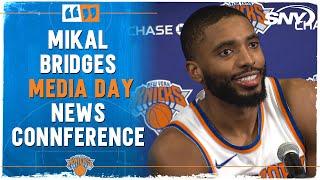 Mikal Bridges on joining Knicks KAT former Nova players new season hopes  Knicks Media Day  SNY