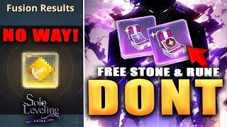 DONT PICK WRONG HEROIC BLESSING STONE & SKILL RUNE LETS TEST NEW FUSION Solo Leveling Arise