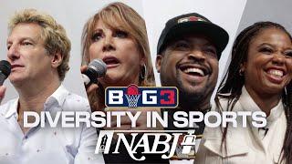 Ice Cube Jeff Kwatinetz Nancy Lieberman and Jemele Hill at the NABJ Sports and Diversity Panel