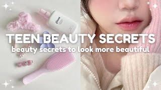 teen beauty secrets to look more beautiful 🫧 beauty hacks and tips