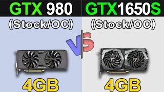 GTX 980 Vs. GTX 1650 Super  Stock and Overclock  New Games Benchmarks