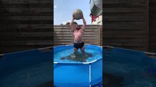 giant stone Pool splash #Pool #splash #giant #stone