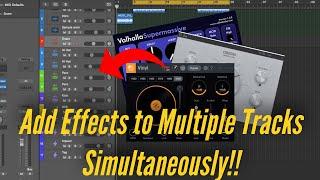 How To Add Effects to Multiple Tracks Simultaneously  Logic Pro X