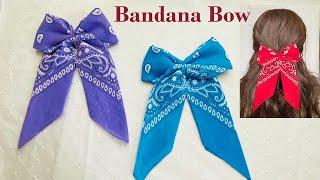 How To Fold a Bandana  How to Tie a Bandana Bow  Hair Bow  Bandana Sailor Hair Bow Tutorial