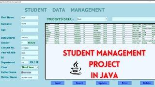 Student Registration System in Java  Student Management System Project in Java