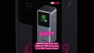 UGREEN Nexode Power Bank 20000mAh 130W Fast Charging 3-Port USB C Portable Charger £62.99 