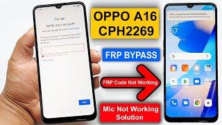 OPPO A16 FRP Bypass  New Trick 2023  OPPO A16 CPH2269 Google Account Bypass  A16 Google Bypass 