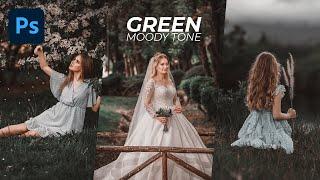 Green Tone Preset - Photoshop Tutorial  Green Moody Color Grading in Photoshop