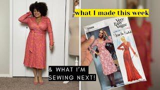 What I made this week And what I’m sewing next V2000 DVF wrap dress details & review