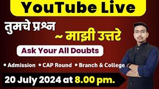 Ask Your All Questions  YouTube Live on Diploma Engineering Admission Process