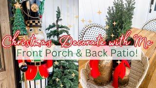 NEW HOME FRONT PORCH & BACK PATIO CHRISTMAS DECORATIONS
