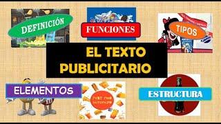 Texto publicitario Definición funciones estructura tipos y elementos.