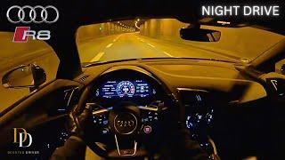 2021 Audi R8 V10 performance Quattro 5.2 620 HP Night Drive 4K POV 2023