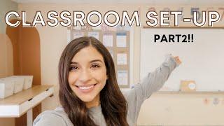 CLASSROOM SET-UP PART 2  Boho Neutral Themed Classroom