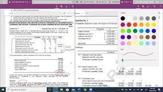 Past Papers Practice - Activity Based Costing