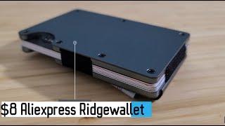 $8 Aliexpress Ridgewallet Unboxing + Review Slim Aluminium Credit Card Holder