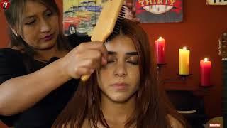 NELSY - Relaxing Hair Brushing Massage Sounds Stress Relief - Whisper ASMR Ear to Ear