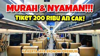 NAIK KERETA API KERTAJAYA TUJUAN SURABAYA JAKARTA KELAS EKONOMI PREMIUM