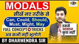 Modals In English Grammar  Full Concept + Tricks  May Can Could Might Should  Dharmendra Sir