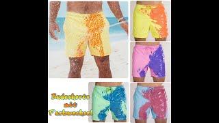 Swim shorts with color change