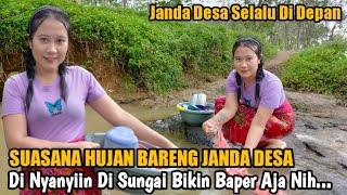 VIRAL.. JANDA DESA CANTIK LAGI MANDI DI SUNGAI TERNYATA PERNAH JADI PENYANYI IBU KOTA ⁉️