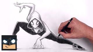 How To Draw Spider Gwen  Spider Man Sketch Art Lesson Step by Step