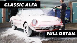 Classic Alfa Car Detailing  Red Car Paint Correction 