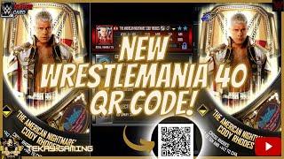 BRAND NEW WRESTLEMANIA 40 QR CODE WWE Supercard S10