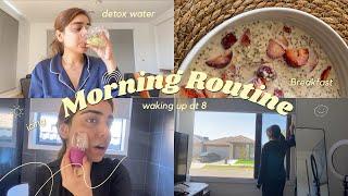 I tried following “That Girl Morning Routine”  woke up at 8  productive morning 🫶