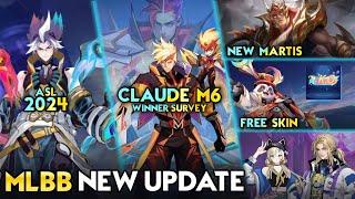 NEW ASL SKIN  FREE SKIN EVENT  CLAUDE M6 UPDATE  NEW MARTIS - Mobile Legends #whatsnext